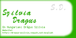 szilvia dragus business card